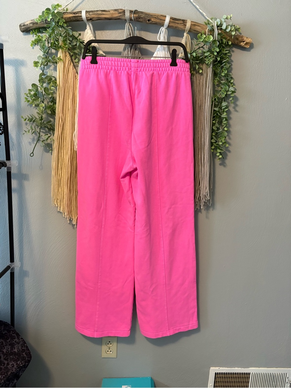 GAP Pink Drawstring Wide Leg Sweat Pants - Picture 2 of 4